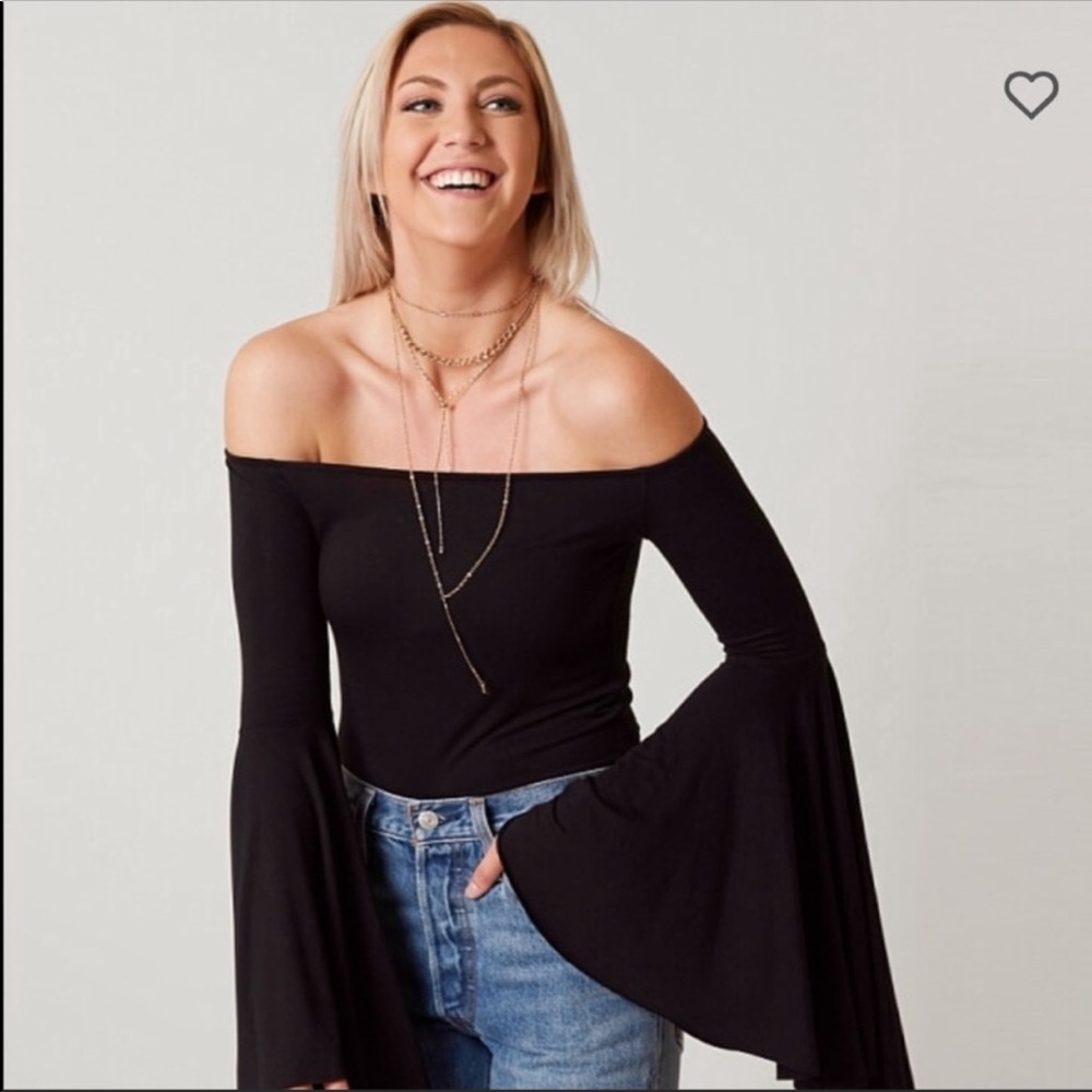Free People Birds is Paradise Black Top, Size XS